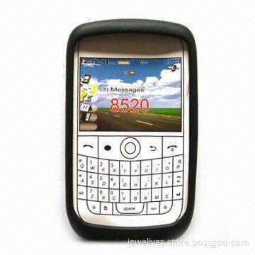 Protective Silicone Skin Rubberized Case for BlackBerry 8520, with Ultra Low Profile